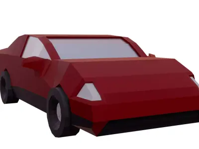 Low Poly Car Free low-poly 3D model 5