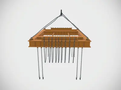 Overhead crane 3D model 2