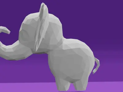 Low poly Elephant Low-poly 3D model buy