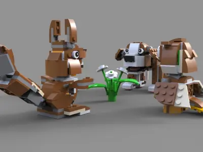Lego Animals pack 1 3D model