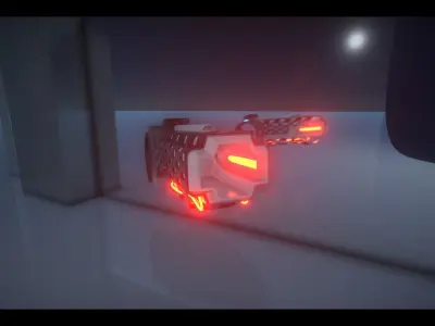 Stun Gun Low-poly 3D model