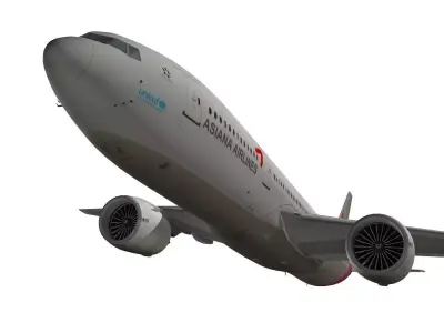 Boeing 777-200ER Asiana Airlines 3D model