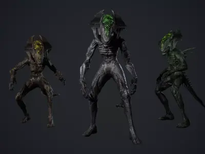 Alien Monster 4 Low-poly 3D model