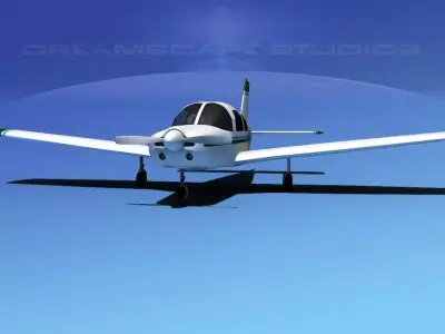 Piper Warrior II 3D model shop