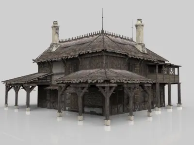 Medieval house fantasy 10 Low-poly 3D model