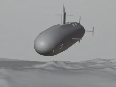 Submarine Animation 3D model