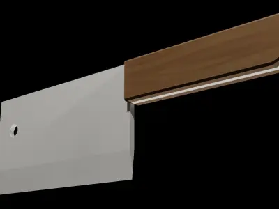 Knife Cleaver Low-Poly 3D model