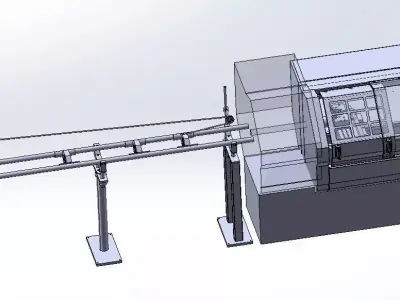 CNC Mechanical Automatic Feeder  3D model