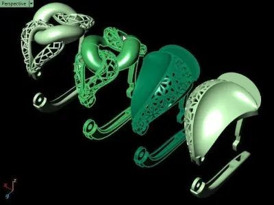 Two earrings part 4 3D print model