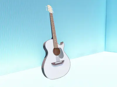 Box guitar Free low-poly 3D model