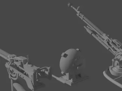 Soviet MG DHSK 3D Printable Model 1 35 3D print model