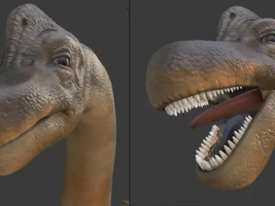Brachiosaurus dinosaur Low-poly 3D model buy