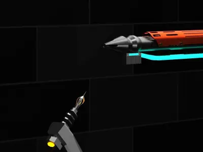 Project-X futuristic weapon Low-poly 3D model