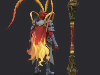 The Monkey King Low-poly 3D model