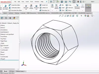 nat and bolt asemble Free 3D print model