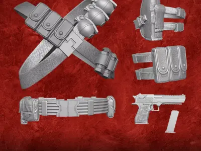 Saboteur Kit 3D printable files for Action Figures 3D print model