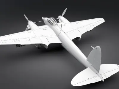 De Havilland Mosquito dh98 A52 Scale model  3D print model