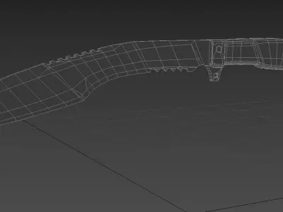 Kukri Blade Low-poly 3D model