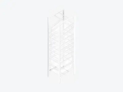 Shelving - Modular Rack - Integral - Type 2 Low-poly 3D model