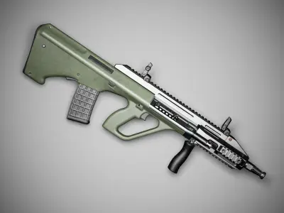 Steyr AUG A3 CQC Kit Low-poly 3D model