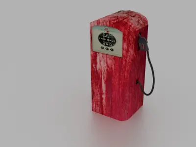 Game ready fuel pumps Low-poly 3D model