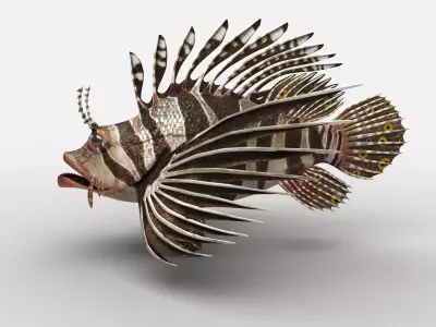 Scorpion fish Scorpen-1 Low-poly 3D model