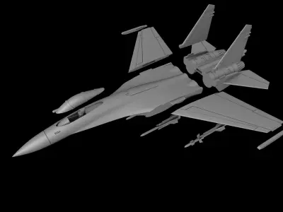 SU-27 FLANKER SCALE 1-72 Printable Files 3D print model