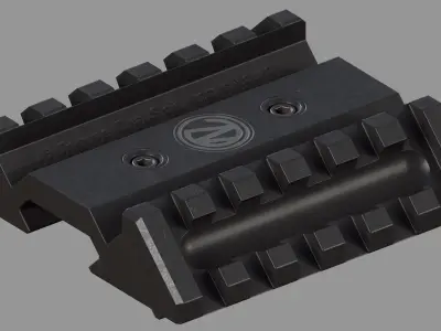 45 Degree Dual Side Angle Mount - LOW POLY Free low-poly 3D model