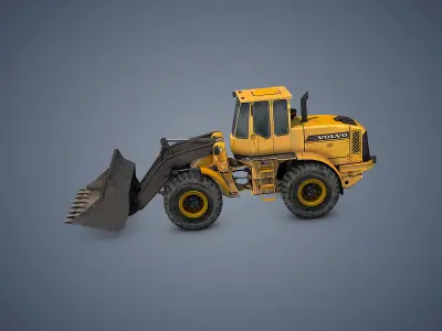 Wheel Loader Low-poly 3D model by 3dmodelreactor - Low-poly