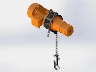 Electric chain hoist 3D model