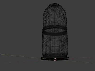 Grenade launcher bullet for military games and war cg projects Low-poly 3D model