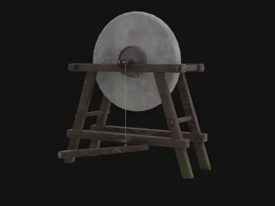 Grindstone Low-poly 3D model