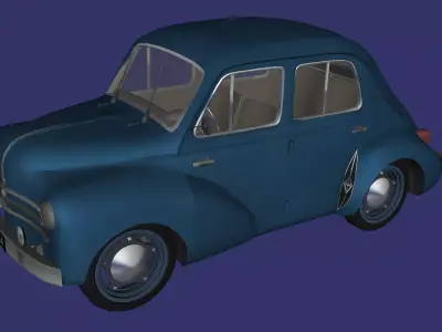 Renault 4 Cv Low-poly 3D model