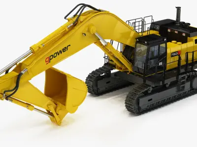 Crawler Excavator Mining Generic 3D model