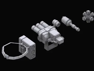Gundam Zeon Rockets and Bombs 3D model
