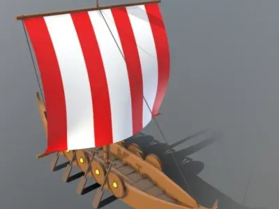 Viking Ship 3D model shop