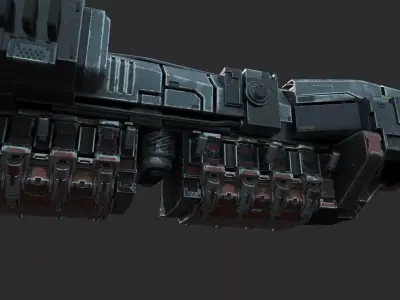 Future sci-fi bomber spacecraft 3D model