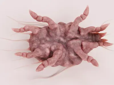 Scabies Mite Low-poly 3D model