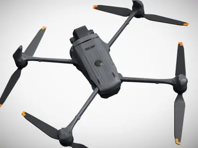 Quadcopter Drone Low-poly 3D model buy