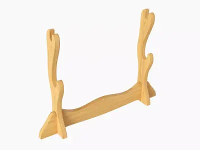Katana wooden stand 01 3D model