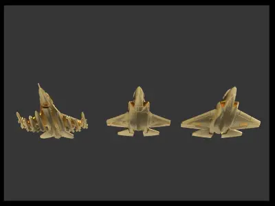 F-16 Fighting Falcon- 3pcs 3D print model