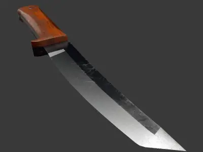 Game and VR -AR Ready Knife Low-poly 3D model