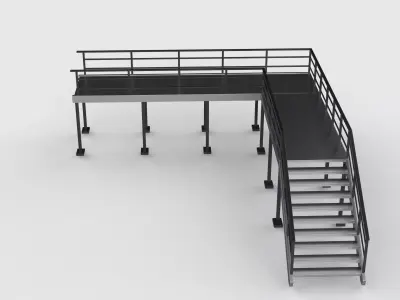 Industrial stairs modular  3D model