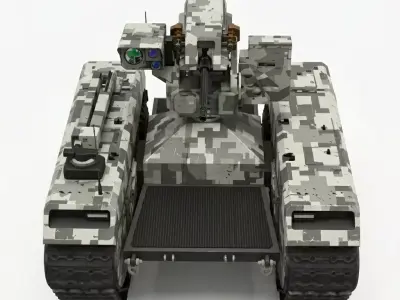 Ground Vehicle Low-poly 3D model