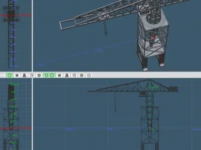 Imperial Japanese Navy Type3 Jib Crane Free 3D model