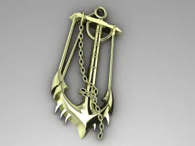 Anchor 3D print model by HovoK from CGTrader