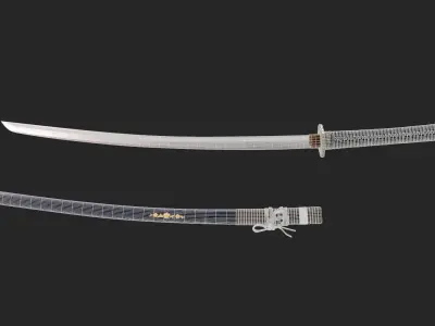 katana sword 3D model purchase