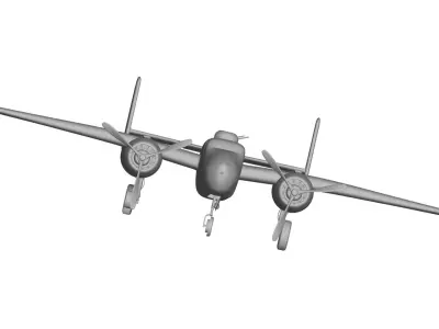 North American B-25 Mitchell 3D model 2