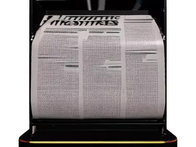 Futuristic Digital News Display Kiosk 3D model