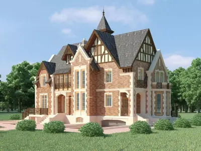 Private house 3D model 7